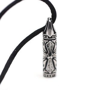 Stainless steel Hand Made Art Cross Print Necklace